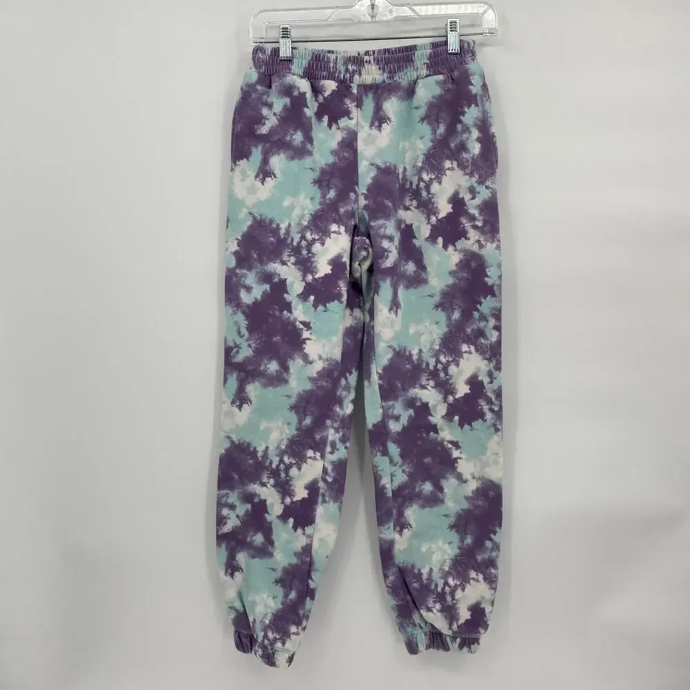 Art Class Tie Dye Jogger Pants Casual Purple Blue Size Girls XL 14/16